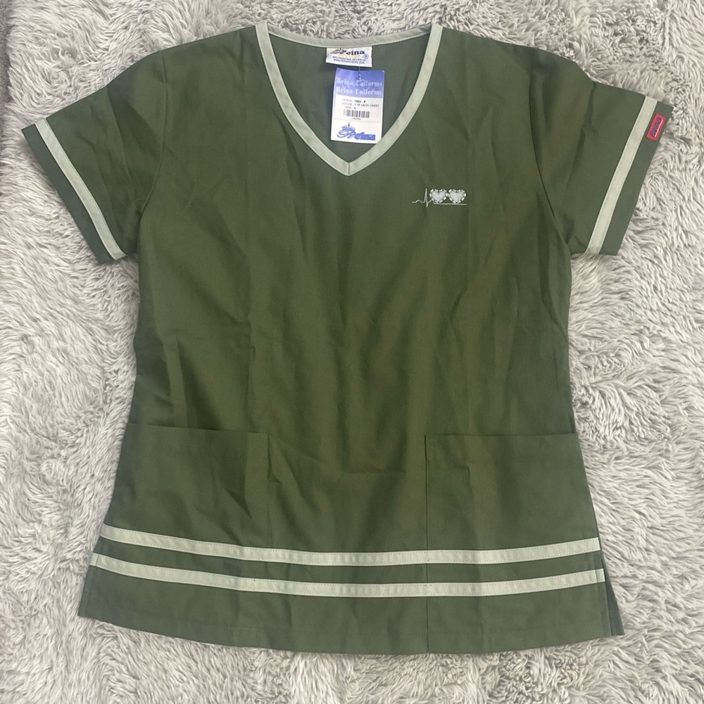 Olive Green Scrub Set